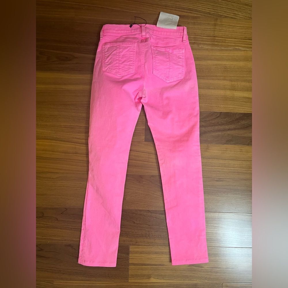 Rag & Bone neon pink jean legging size 25 - Picture 9 of 12